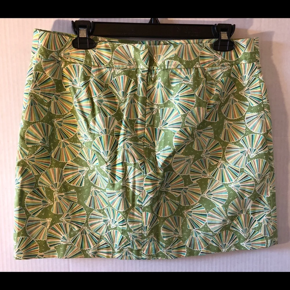 J Crew‎ Light Green Pattern Skirt, Size 10